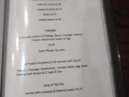 The Reardon menu