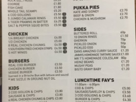 Captain's Fish Chips menu