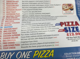 Tw2 Pizza menu