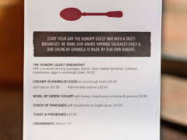 The Hungry Guest Cafe menu