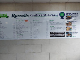 Russell's Traditional Fish Chips menu