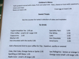 Kd's Cafe menu