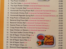 Jing Thai menu