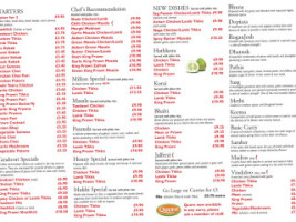 Millon Freckleton menu