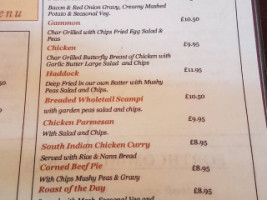 George And Dragon menu