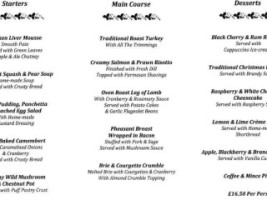 The Clubhouse menu