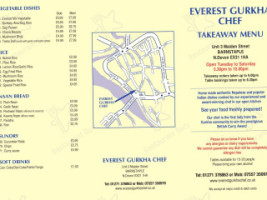 Everest Gurkha Chef menu