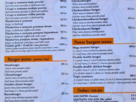 Pecenjarnica Crni Dimnjak menu