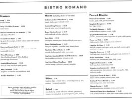 Bistro Romano menu