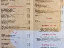 Pink Chilliz menu