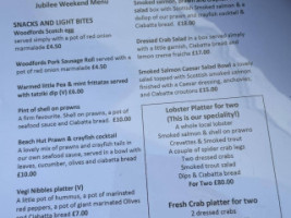 The Beach Hut menu