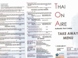 Thai On Aire menu