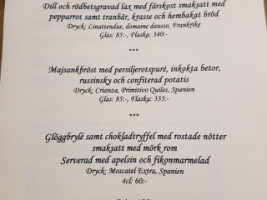 Hedmans Krog Ab menu