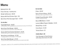 Woolsery Fish And Chips menu