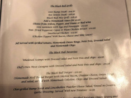 The Black Bull Donington menu