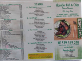 Flounders Fish Chips menu