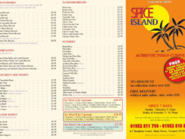 Spice Island menu