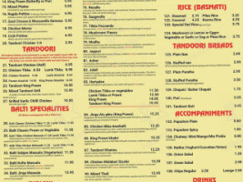 Bombay Spice menu