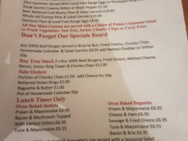 The Bay Tree menu