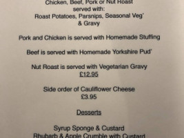 Shepton Brasserie menu