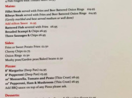 Kings Newmarket menu