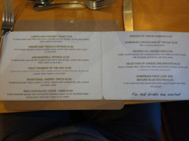 The Seabirds Inn menu