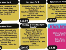 Kiran Takeaway menu