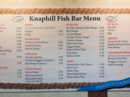 Knaphill Fish menu