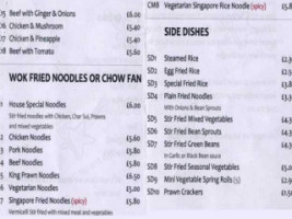 Chow Chow menu