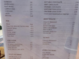 Haus Coffee menu