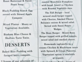 Victorious Bistro menu