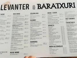 Baratxuri menu