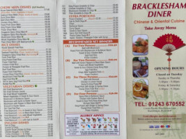 Bracklesham Diner menu