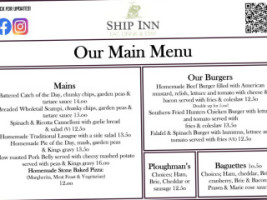 New Swan menu