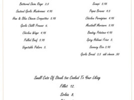 Oatridge menu