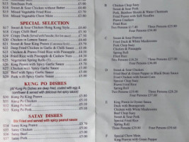 The Silver River menu