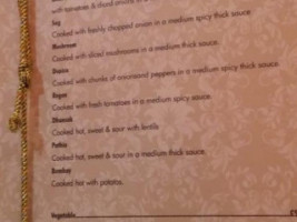 Harlington Tandoori menu