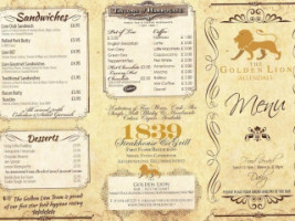 The Golden Lion menu