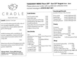 Cradle menu