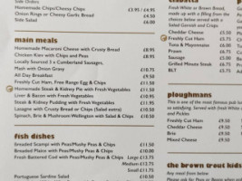 Brown Trout Inn menu