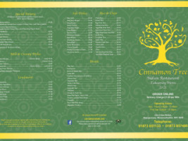 Cinnamon Tree menu