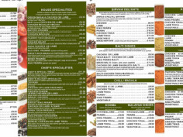 Indian Garden menu