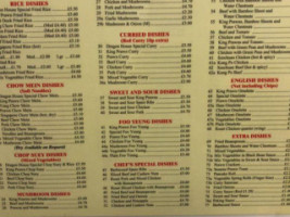 Dragon House menu