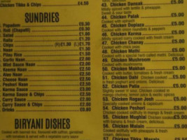 Yaadgaar Asian menu