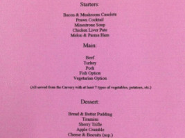 Harvest Home menu