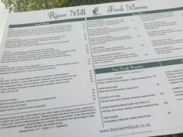 The River Mill menu