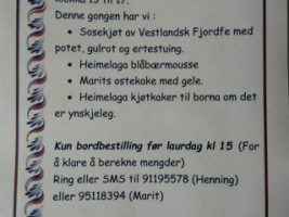 Eldalstunet menu