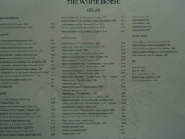 The White Horse menu