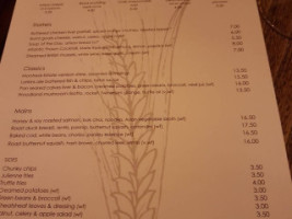 The Wheatsheaf At Bough Beech menu