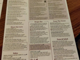 The White Horse menu